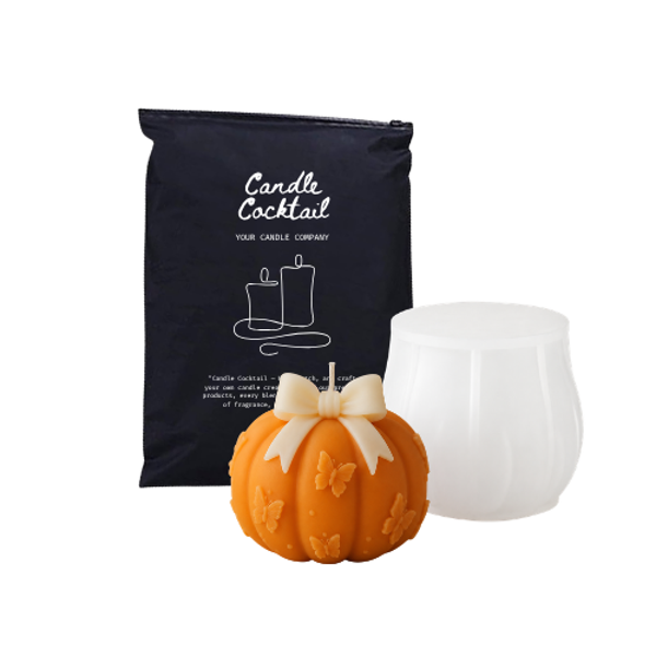 Kaarsenmal | Pompoen met Vlinders | Candle Cocktail® | #422