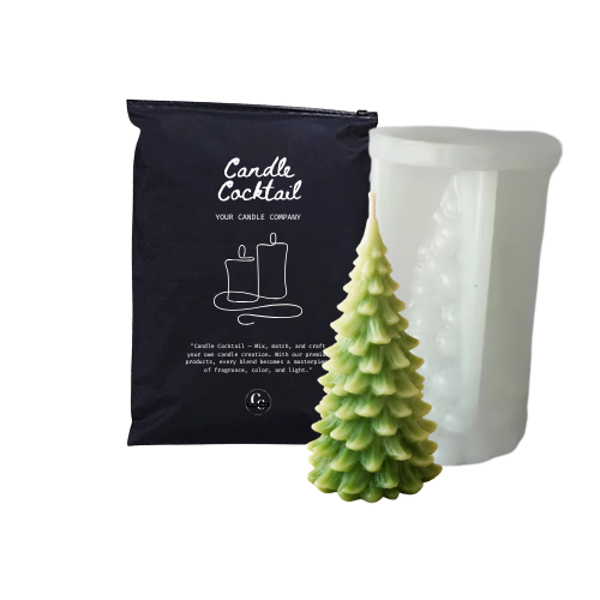 Kaarsenmal | Kerstboom Snowy | Candle Cocktail® | #355