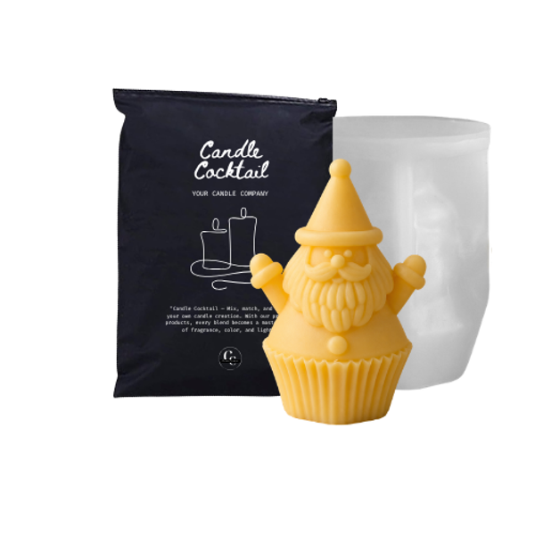 Kaarsenmal | Cupcake Kerstman | Candle Cocktail® | #402