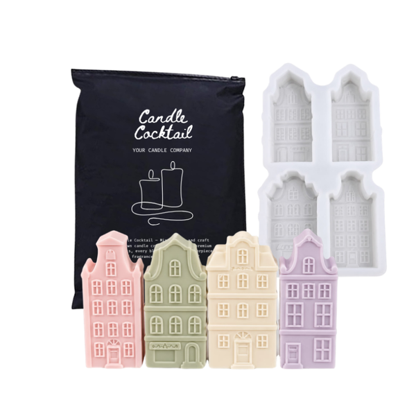 Kaarsenmallen | 4 Amsterdamse Huisjes | Candle Cocktail®
