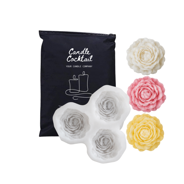Kaarsenmal | Drietal Rozen | Candle Cocktail® | #434
