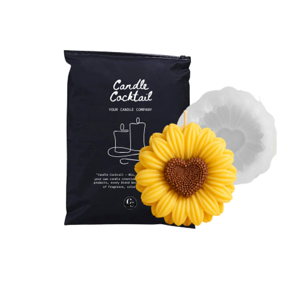 Kaarsenmal | Zonnebloem Hart | Candle Cocktail® | #280