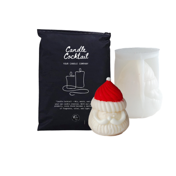 Kaarsenmal | Kerstman Gezicht | Candle Cocktail® | #282