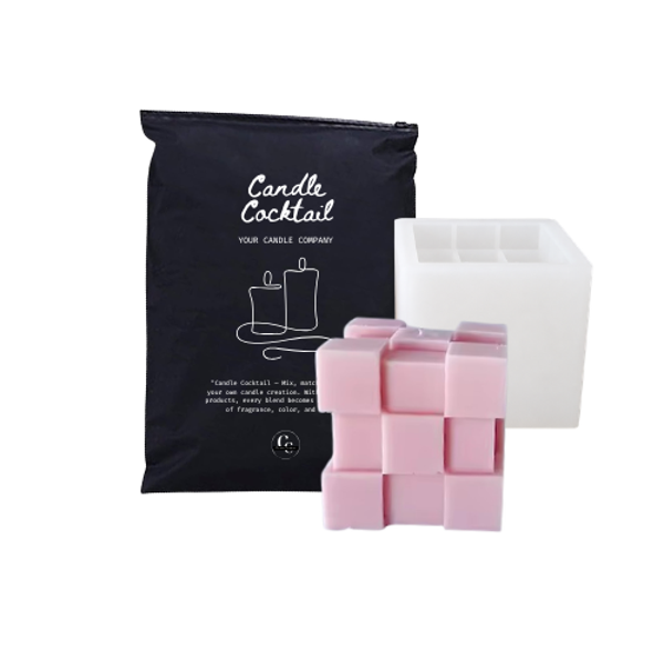 Kaarsenmal | Checkered Kubus | Candle Cocktail® | #287