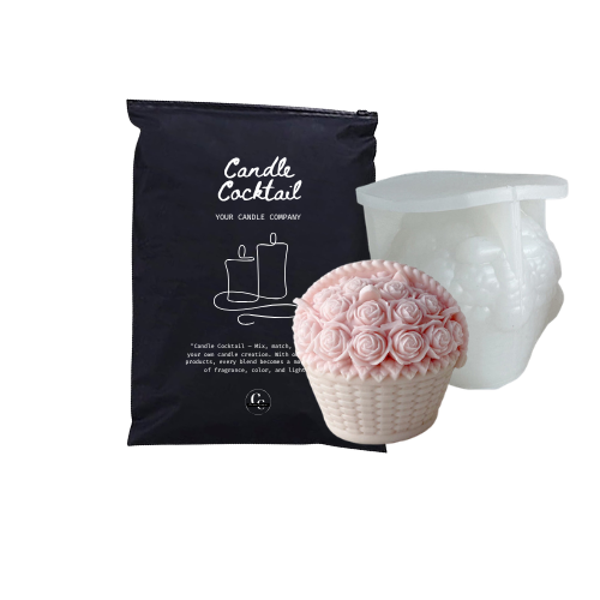 Kaarsenmal | Bloemen Mandje | Candle Cocktail® | #292