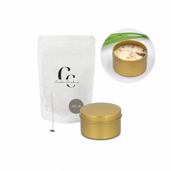 Zelf Kaarsen Maken | Gouden Container | Candle Cocktail®