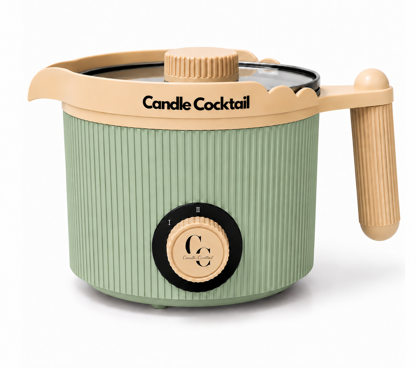 Elektrische Smeltketel met Schenktuit 1,2 Liter | Groen | Candle Cocktail®