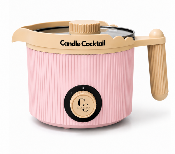 Elektrische Smeltketel met Schenktuit 1,2 Liter | Roze | Candle Cocktail®