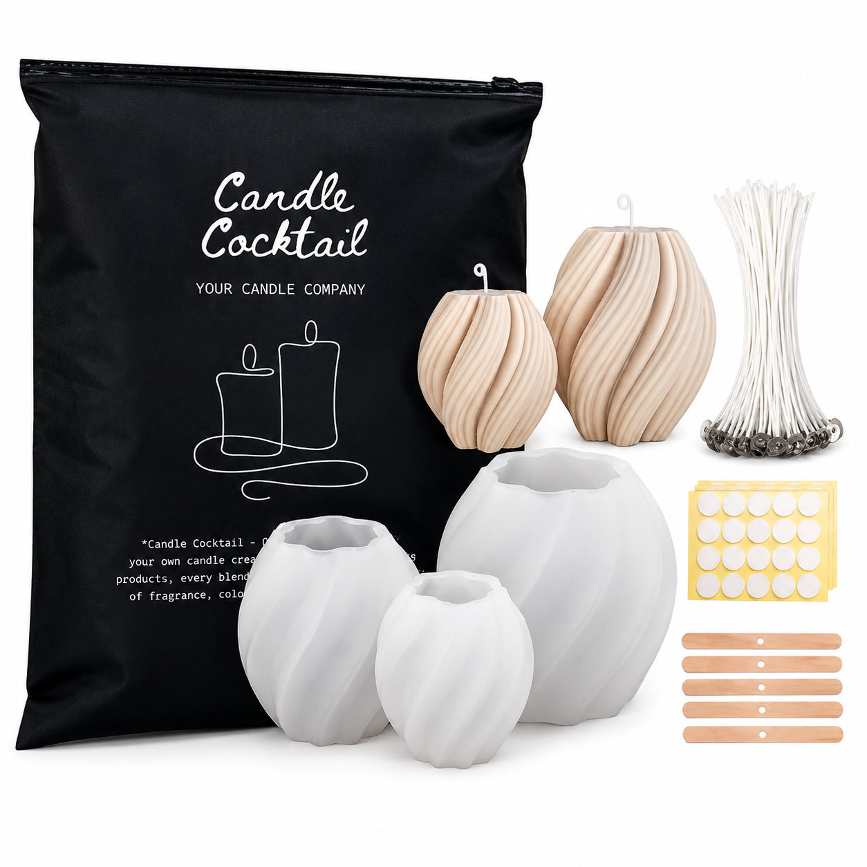 Kaarsenmallen | Swirl Set | Candle Cocktail®