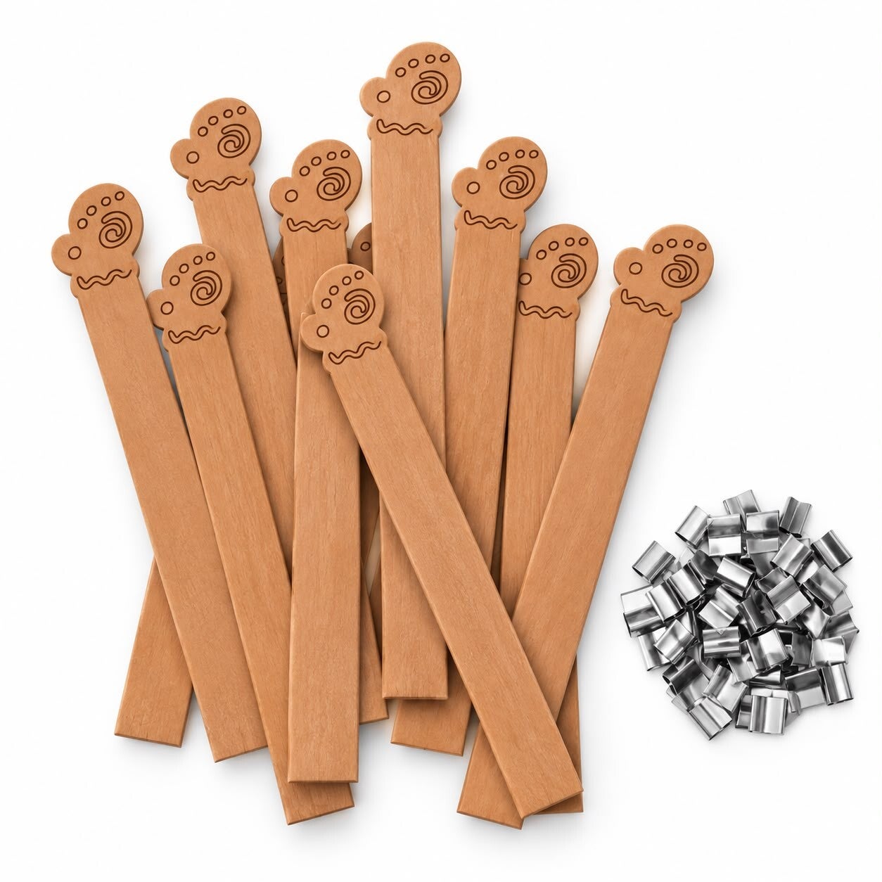 Houten Lont | Winter Wand | Incl. Lontvoetjes | Candle Cocktail®