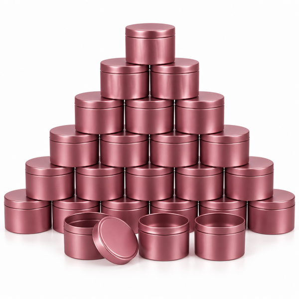 Luxe Kaarsenpotjes | Metallic Wijn Roze