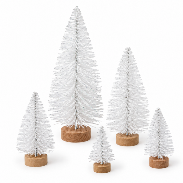Decoratie | Besneeuwde Glitter boompjes | Candle Cocktail®