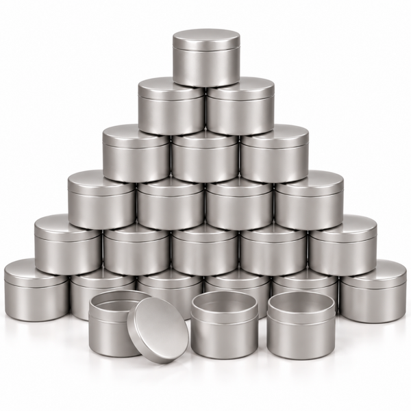 Luxe Kaarsenpotjes | Metallic Zilver