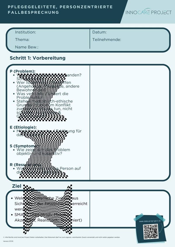 Vorlage Pflegegeleitete Fallbesprechung (PDF, elektronischer Versand)