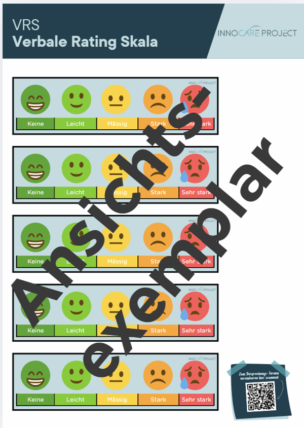 Vorlage Verbale Rating Skala (VRS) zum Ausdrucken
