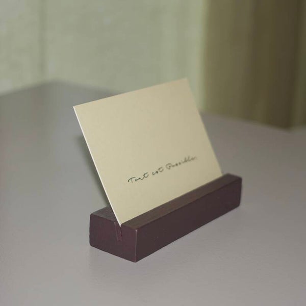 Affirmatie kaarthouder | Donkerbruin