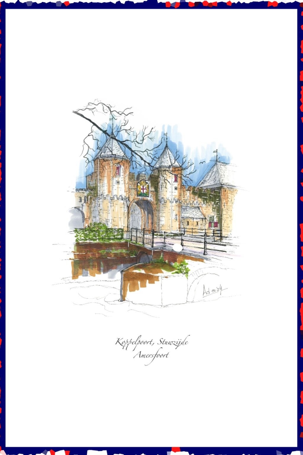 Koppelpoort, Stuwzijde - Amersfoort
