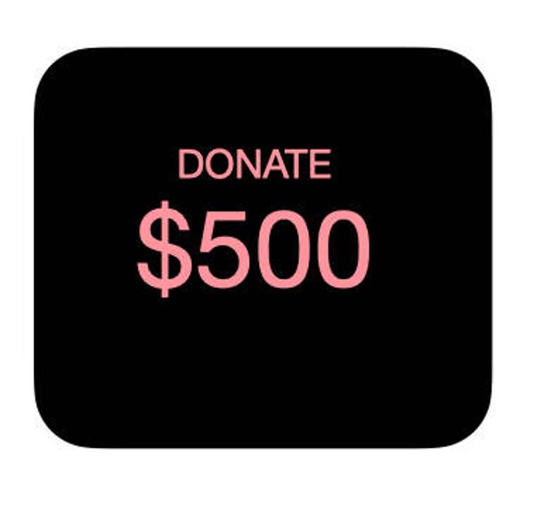 $500 Donation