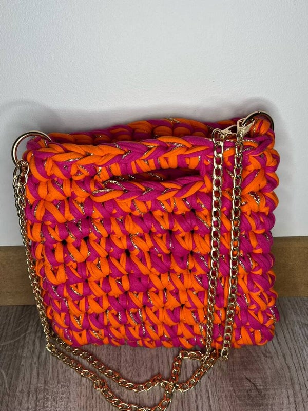 Sac Looméa rose fuschia et orange