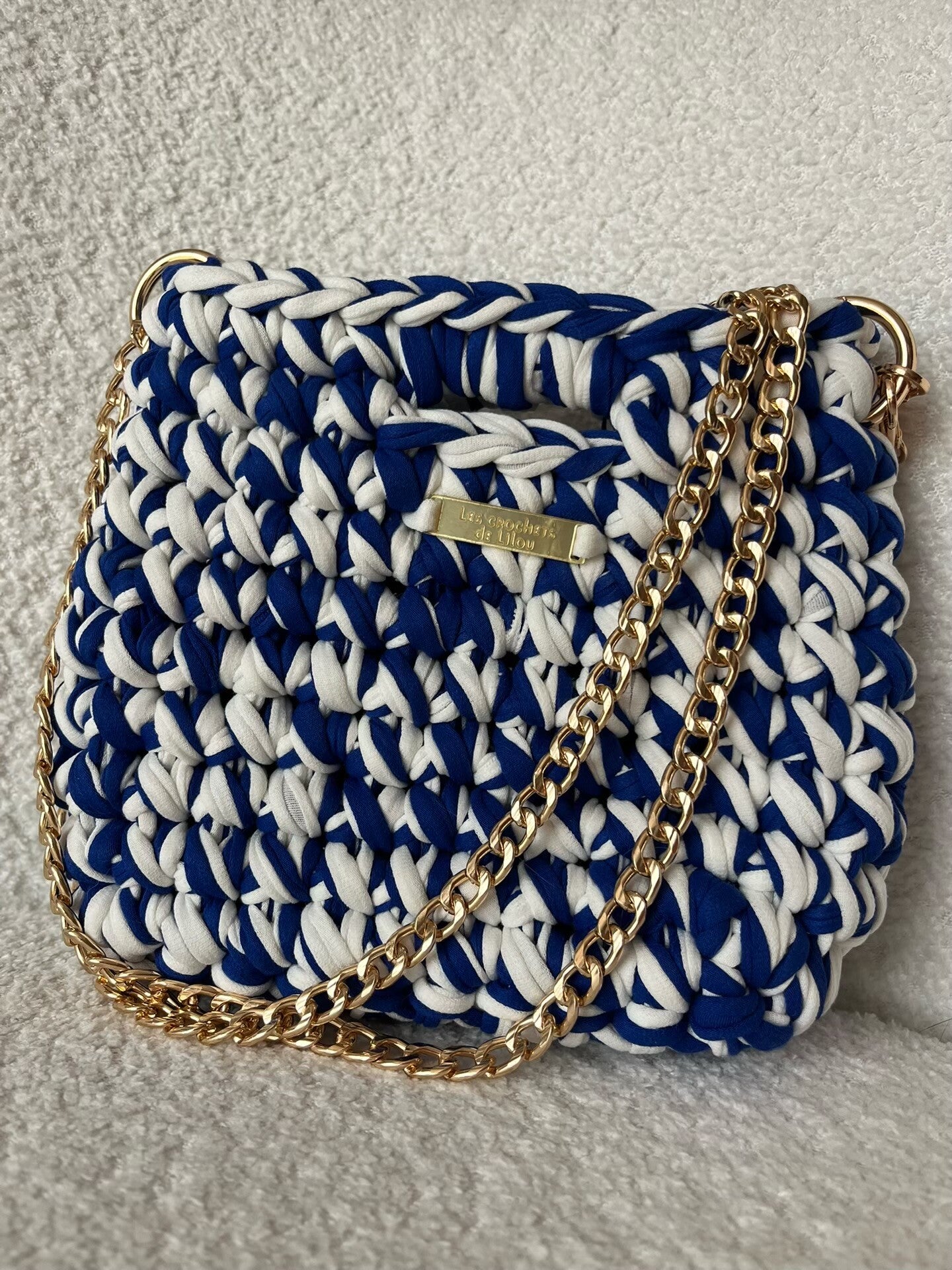 Sac Looméa bleu électrique et blanc