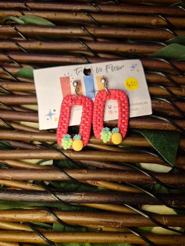 Rattan Tropical Ohrringe