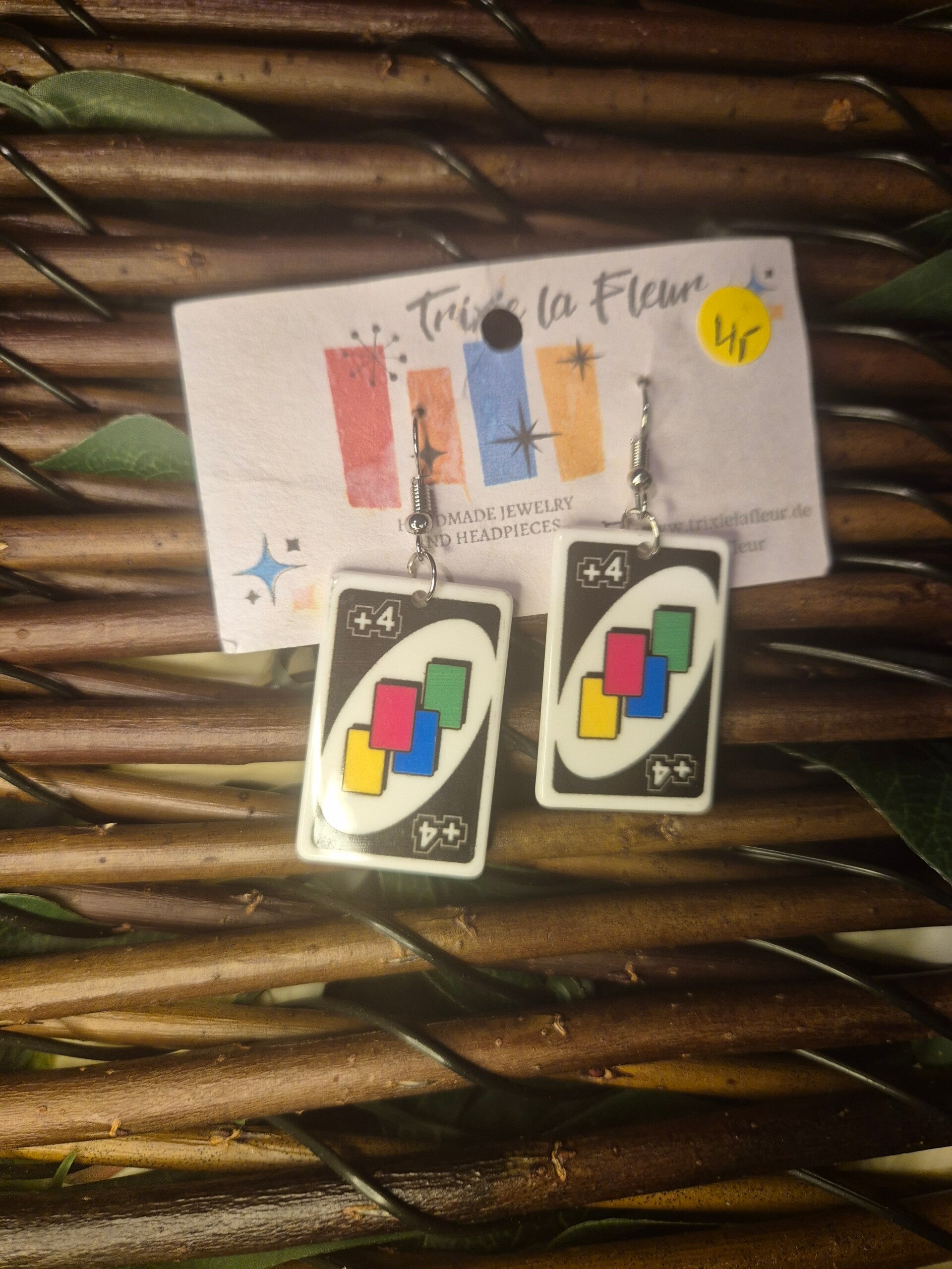 Uno Playcards Ohrringe