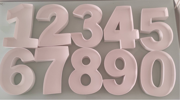 Set of fillable number boxes 0 - 9