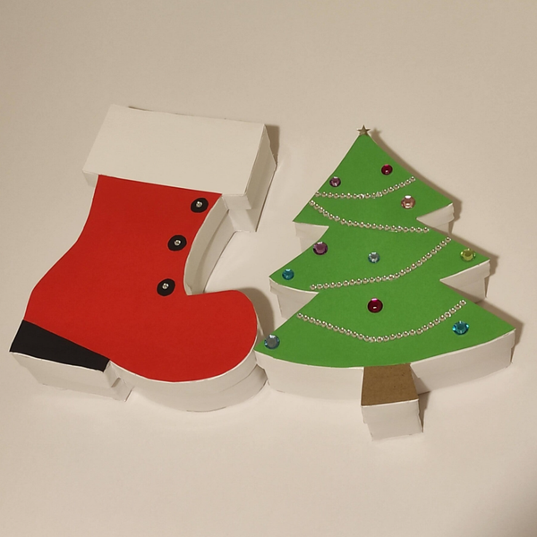 Personalized 3D Christmas Eve Shapes Boxes