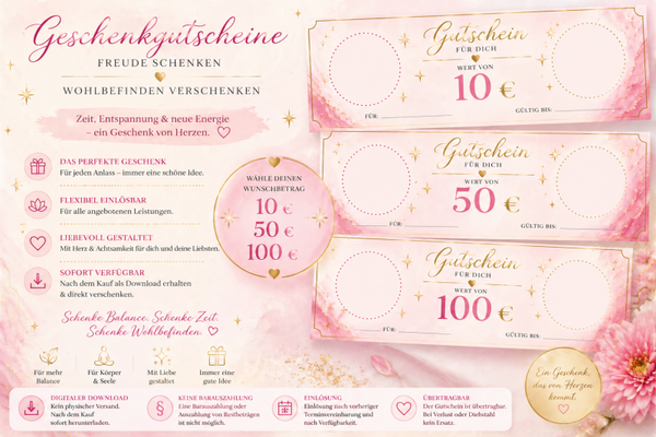 🌸 Geschenkgutscheine – Wohlbefinden verschenken 🌸
