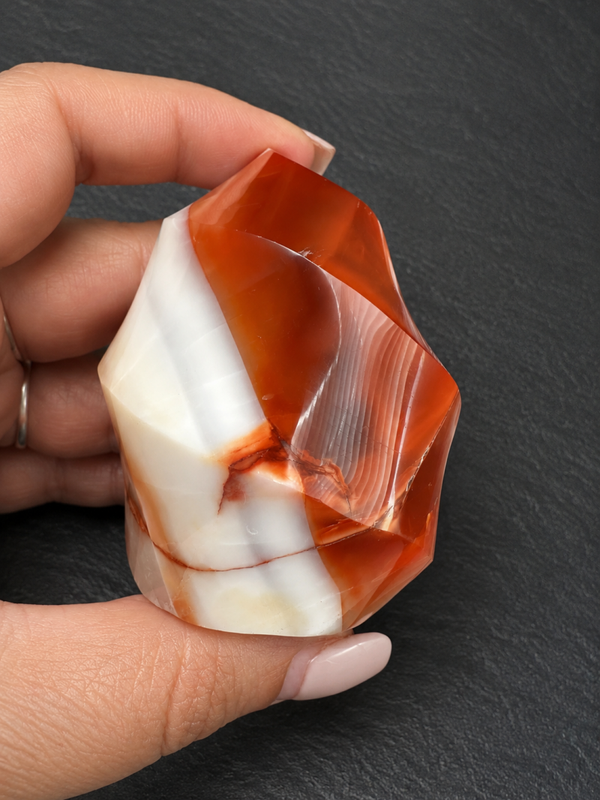 Carnelian Flame Carving