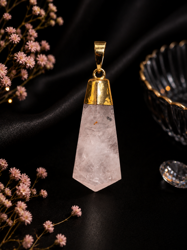 Rose Quartz Necklace Pendant