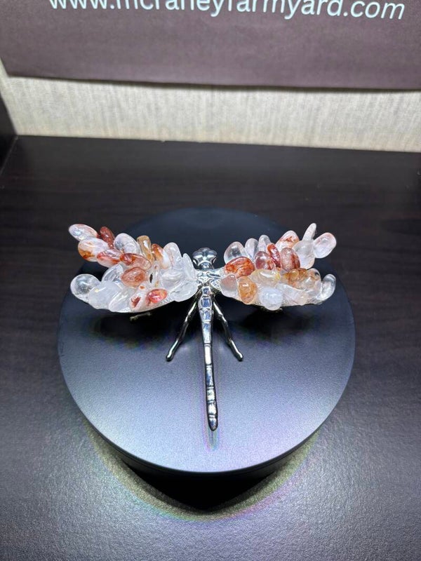 Hematoid Quartz Crystal Dragonfly