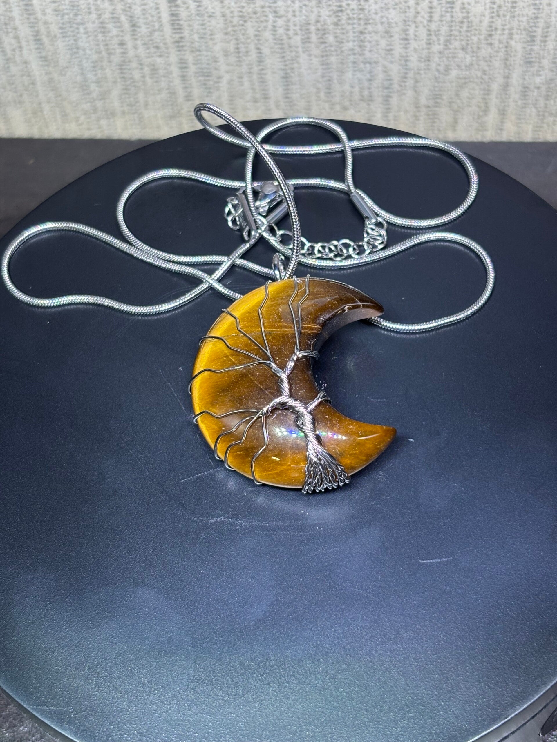 Tigers Eye Moon Necklace