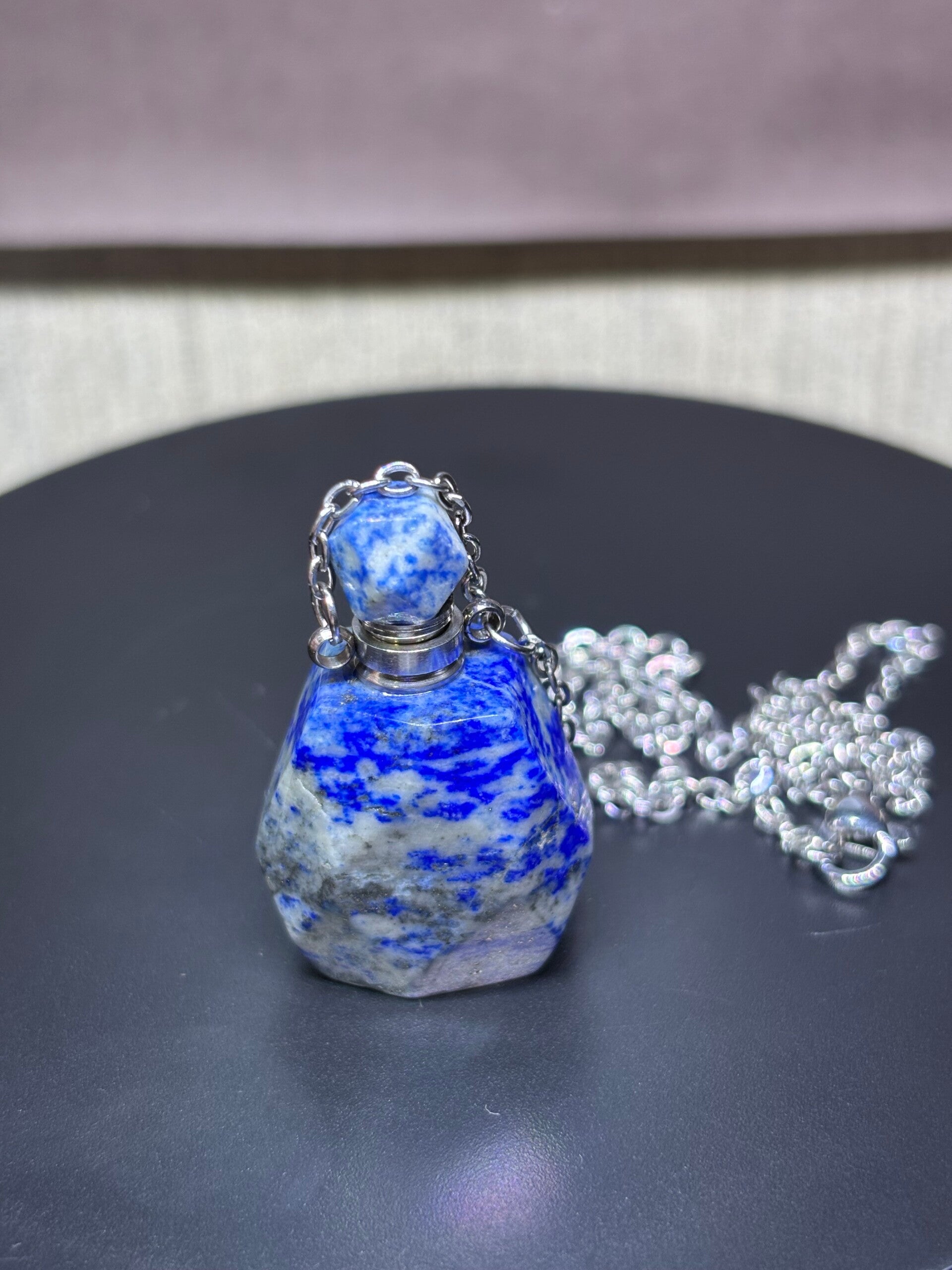 Lapis Lazuli potion bottle necklace
