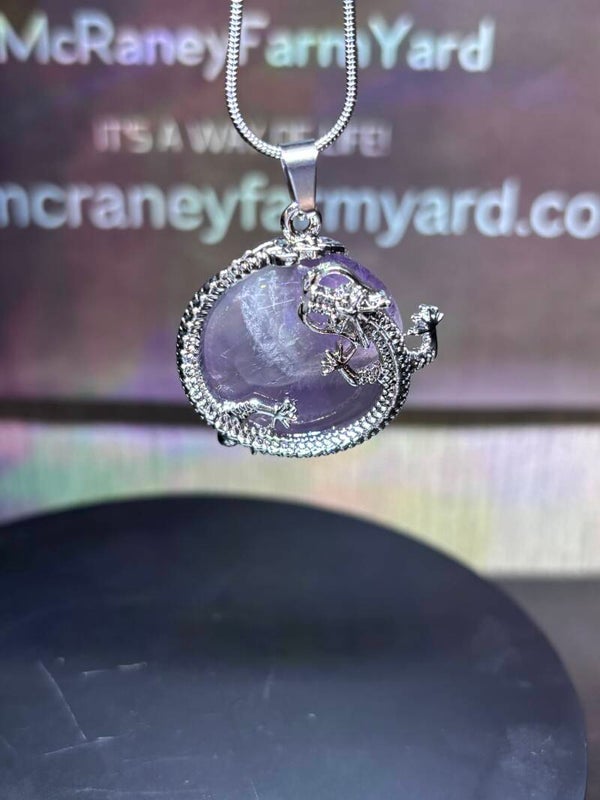 Amethyst Dragon Necklace
