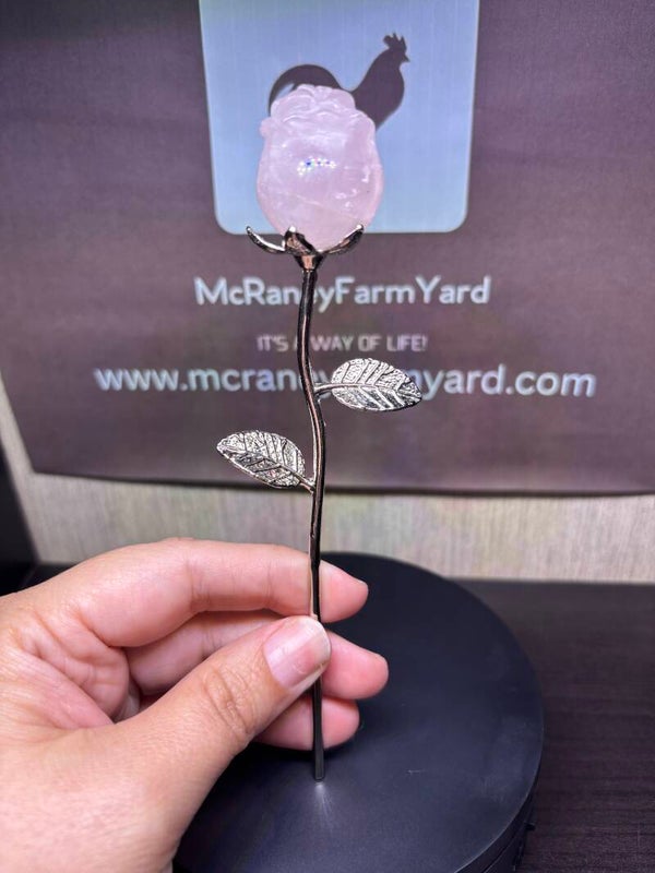 Crystal Rose on a Stem