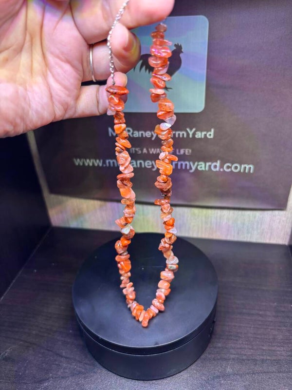Carnelian Agate Chip Necklace