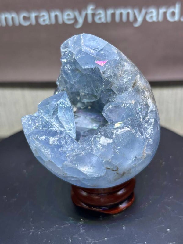 Raw Blue Celestine with cluster