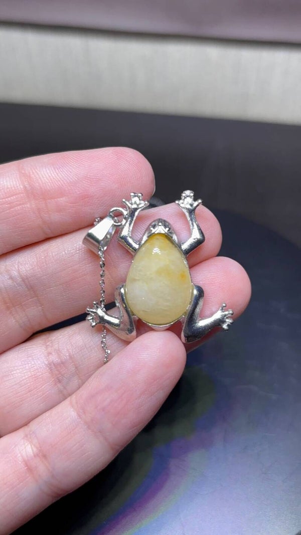 Citrine Frog Necklace
