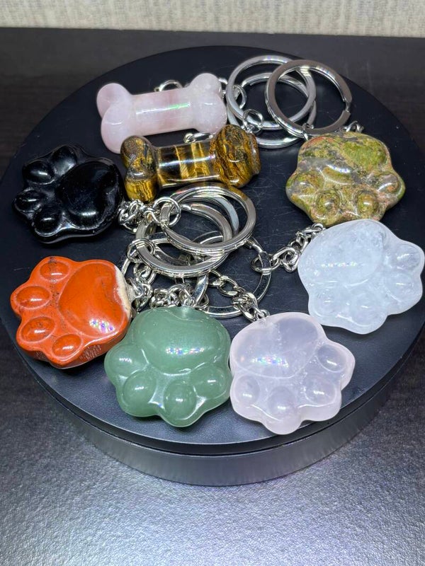 Paw and bone Key Chain