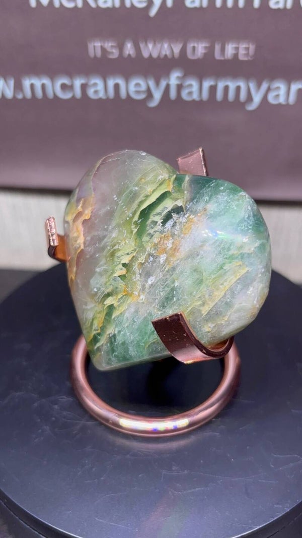 Green Fluorite Heart