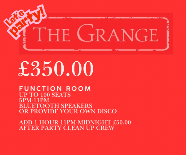 Function Room Hire - Private Party - self decorate