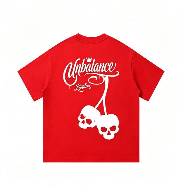 UNBLNC Cherry Skull Tee - red