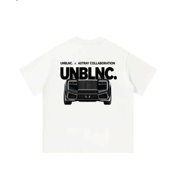 UNBLNC. × ASTRAY "AUTOMOTIVE STRUCTURE" HEAVYWEIGHT TEE - OPTIC WHITE