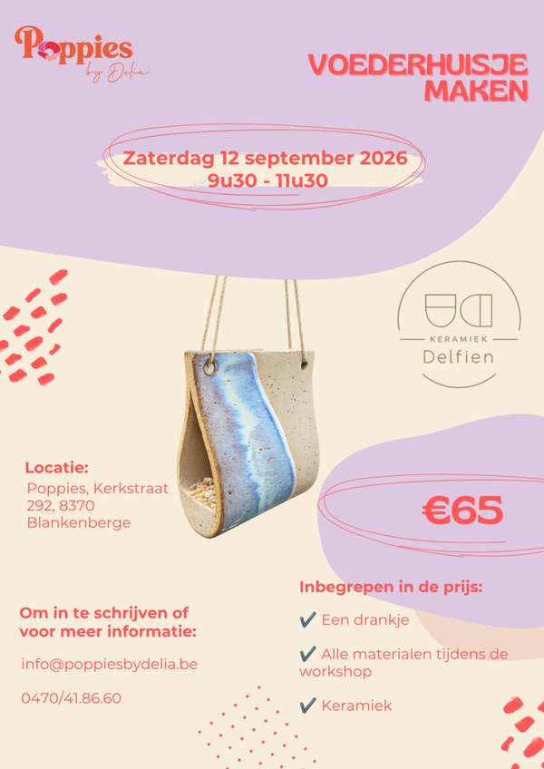 WORKSHOP KERAMIEK: EEN VOEDERHUISJE MAKEN