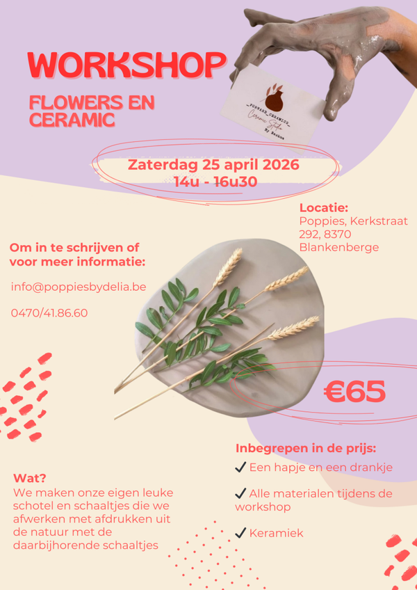 Workshop - flowers en ceramic