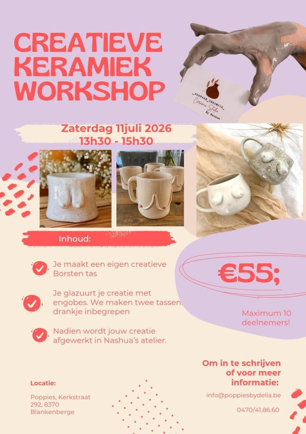 Workshop keramiek: borstentas
