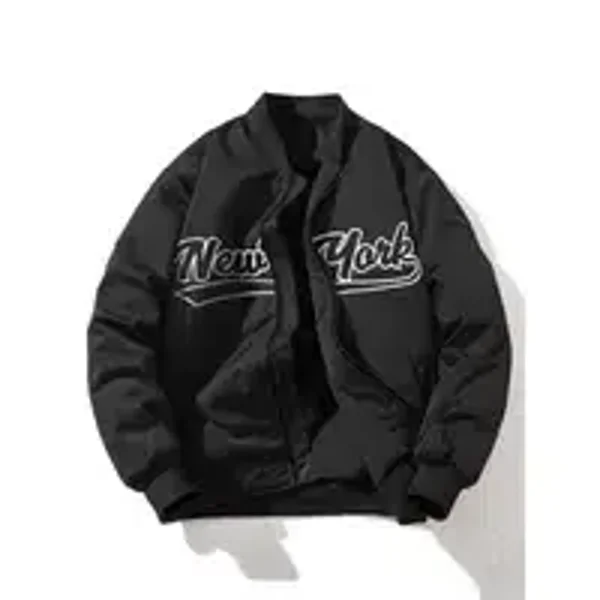 Men's Casual Sporty Baseball Collar Workwear Jacket Spring Autumn Outdoor Fashionable Windproof Print Long Sleeve Zipper Up