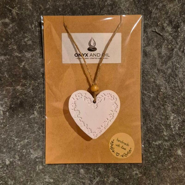 Onyx and Oil Loveheart Scent Stone