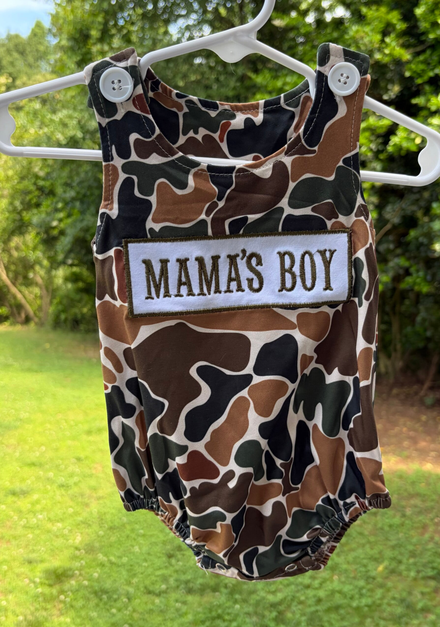 Camo Mamas Boy Bubble